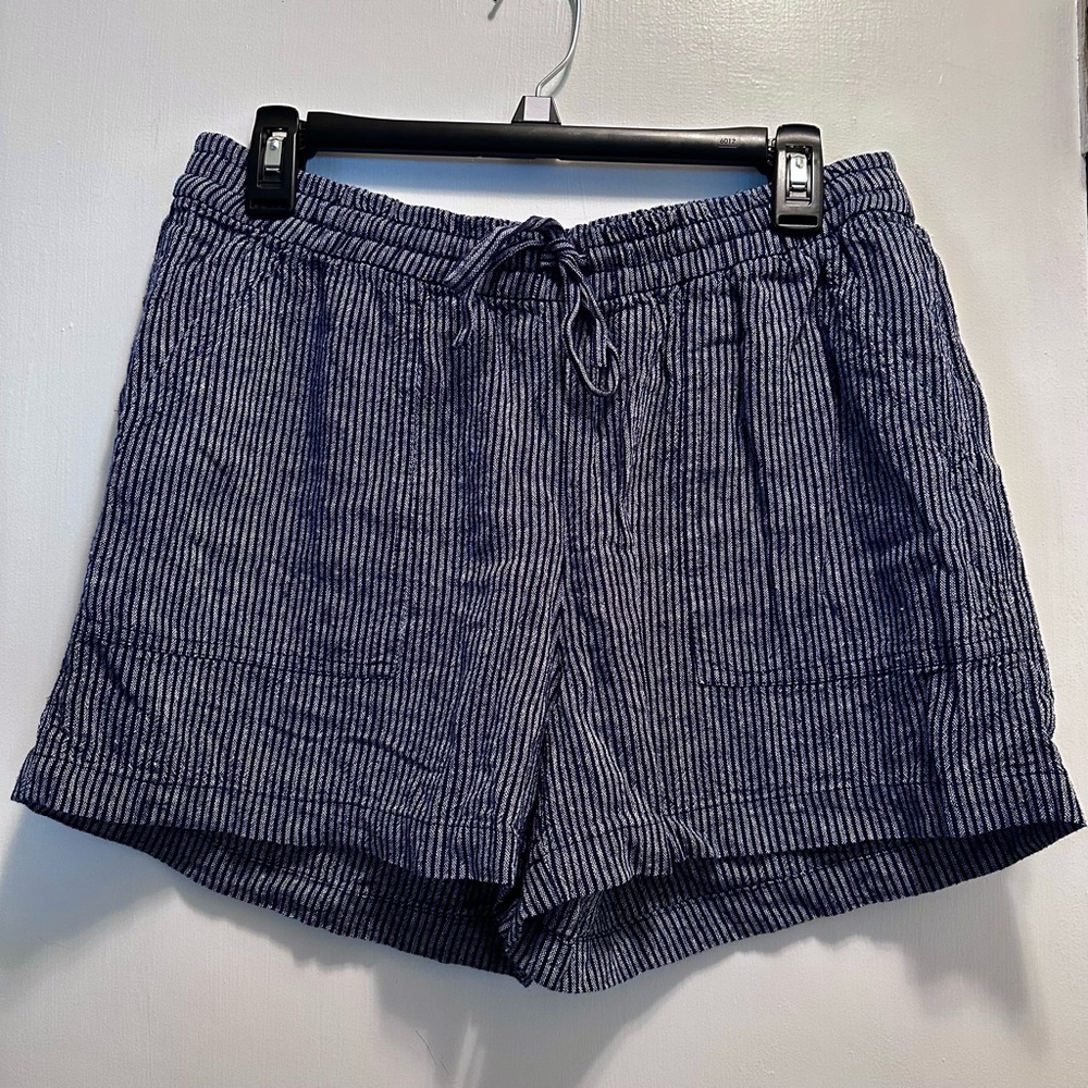 J. Crew striped linen shorts